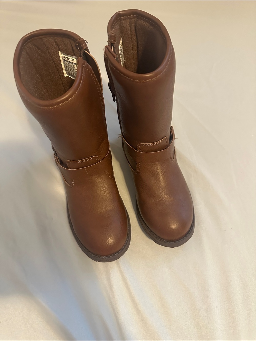 Carter's Girls/Boys Brown Mid-Calf Faux Leather Boots